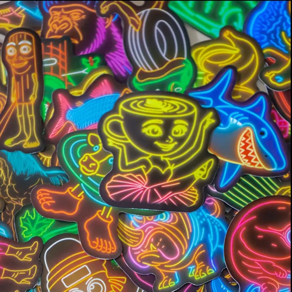 Italian Brain Rot Neon Sticker 50pc Set